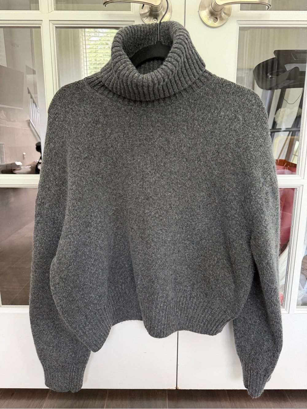 H&M Charcoal Gray Chunky Turtleneck Sweater